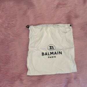 Balmain white dust bag